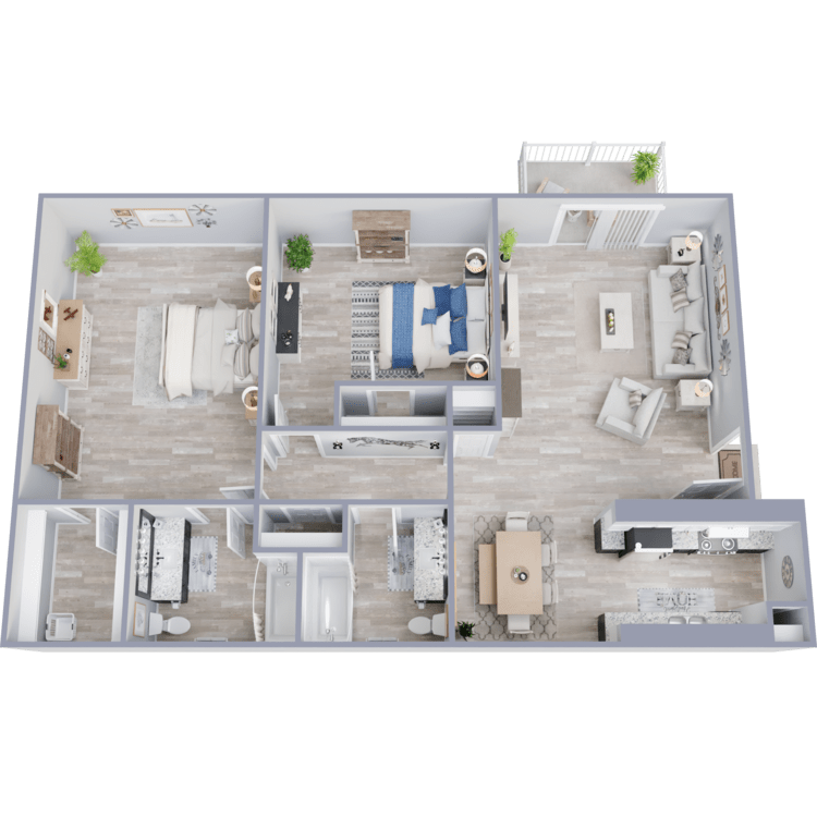 B1 floor plan at Berkshire Square