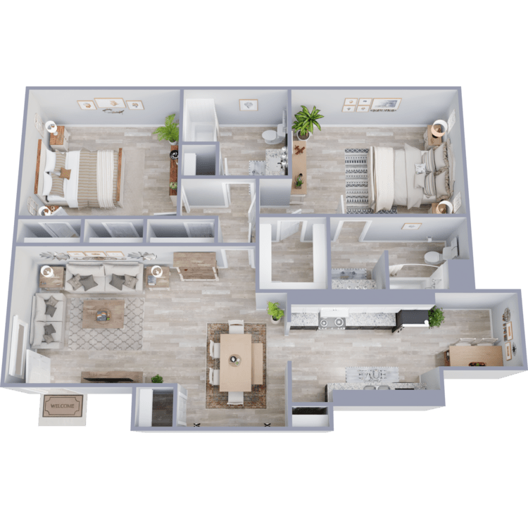 B3 floor plan at Berkshire Square