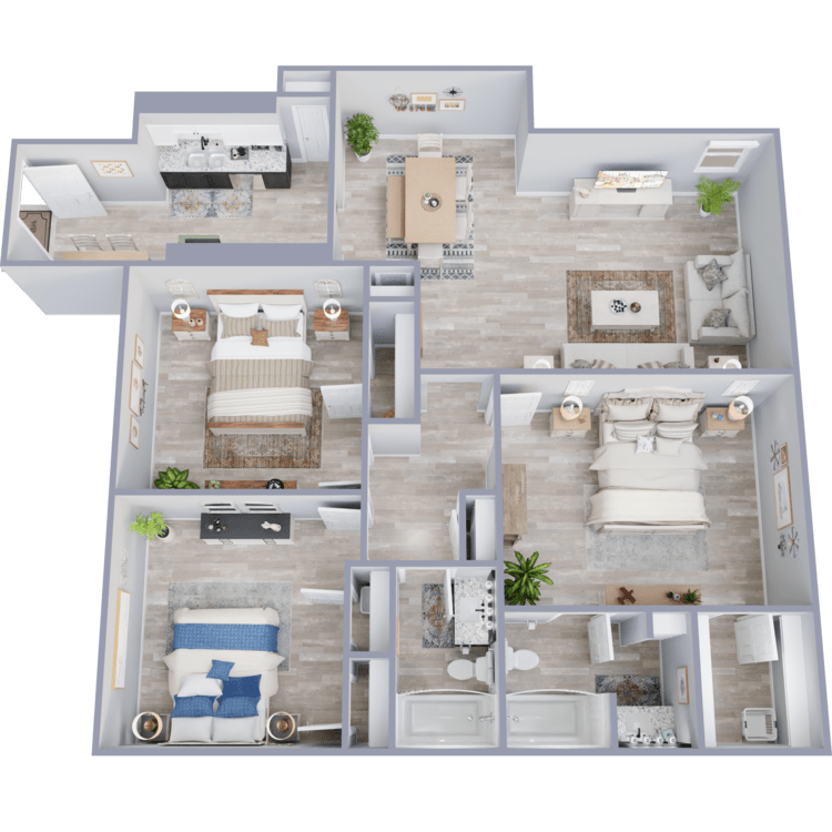 C2 floor plan at Berkshire Square