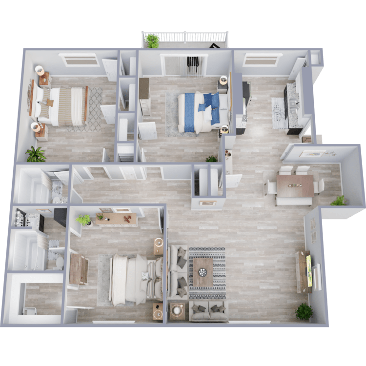 C3 floor plan at Berkshire Square