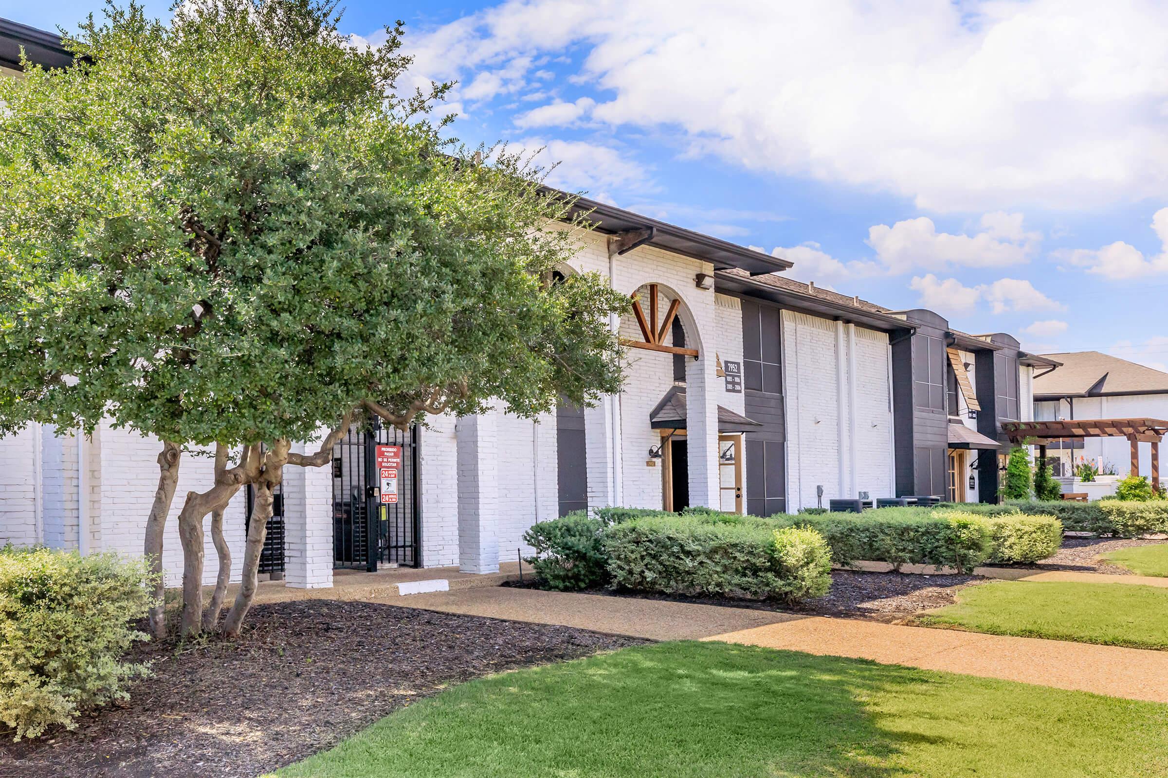 Berkshire Square exterior and landscaped walkway
