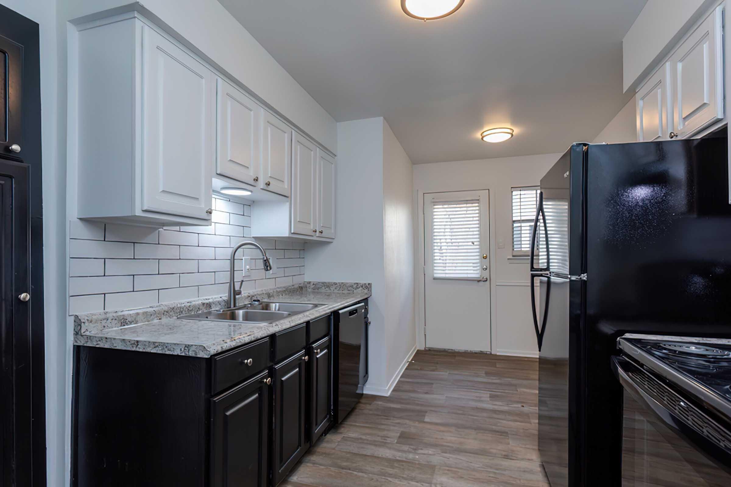 Berkshire Square kitchen with white cabinetry