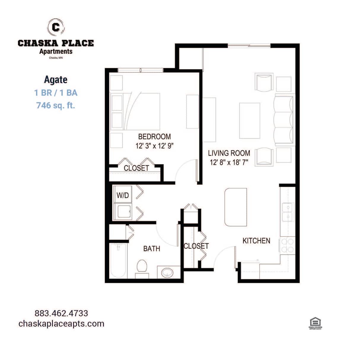 Agate floor plan at Chaska Place