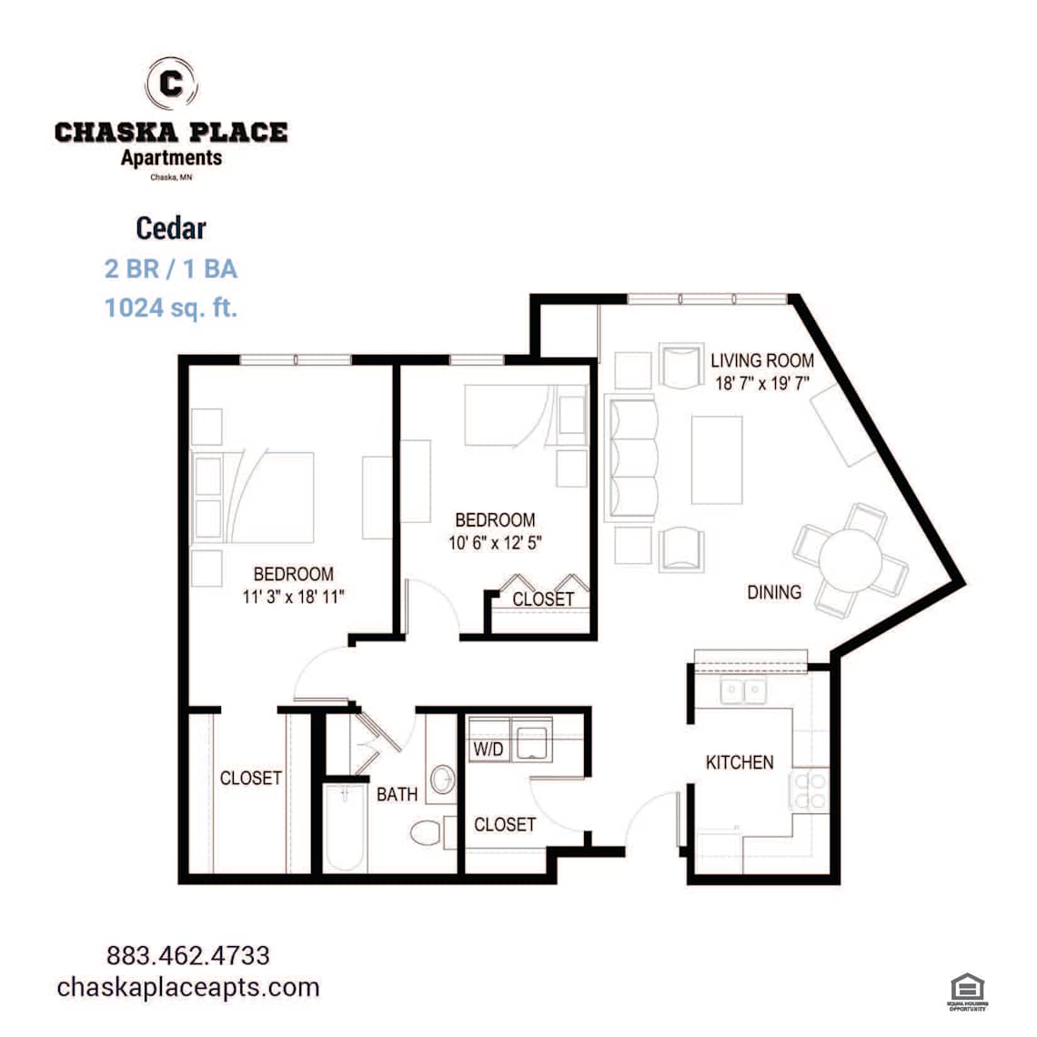 Cedar floor plan at Chaska Place