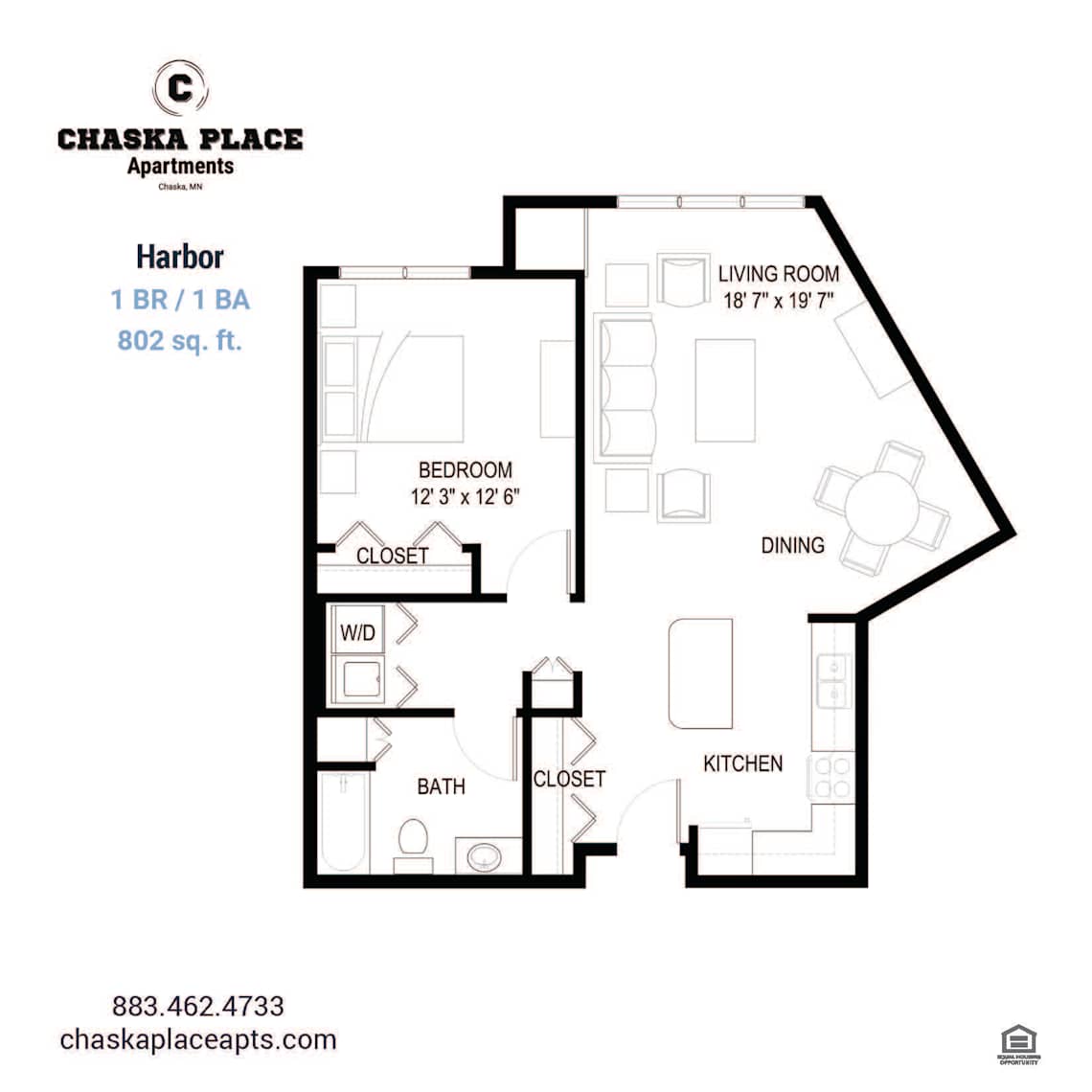 Harbor floor plan at Chaska Place