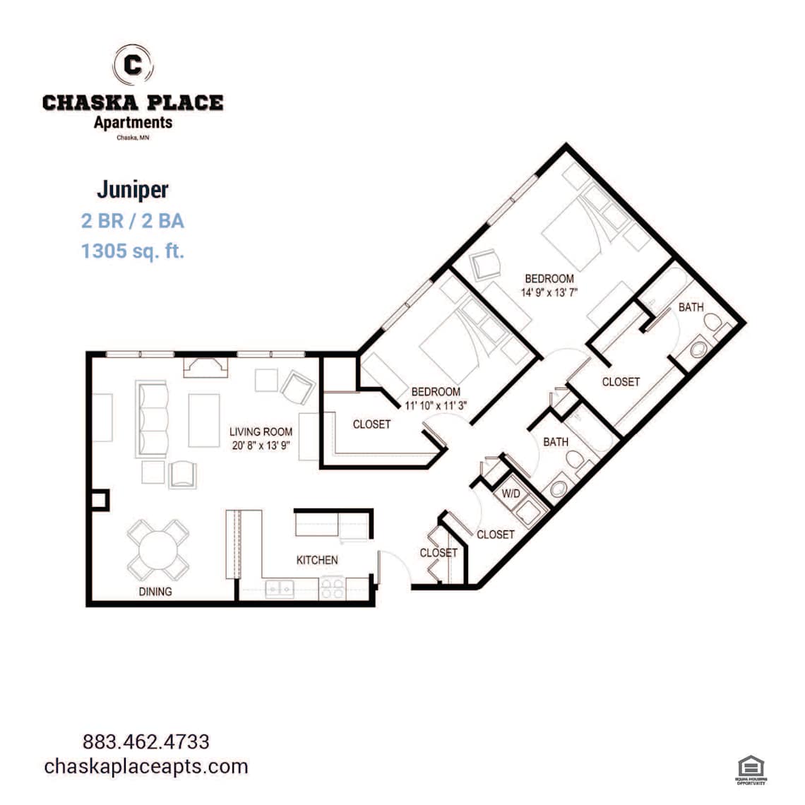 Juniper floor plan at Chaska Place