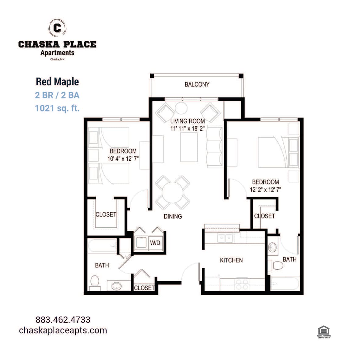 Red Maple floor plan at Chaska Place