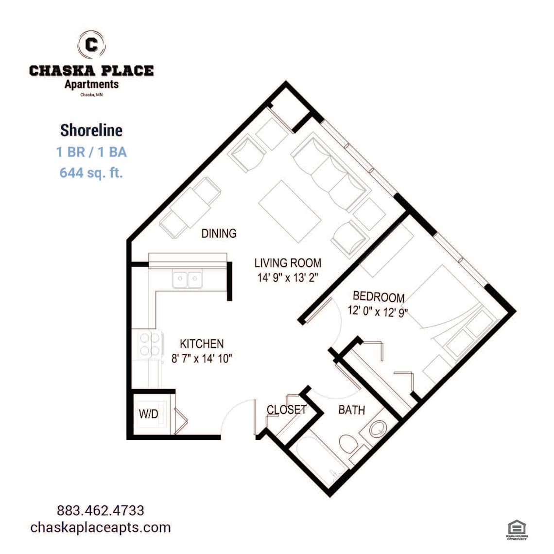 Shoreline floor plan at Chaska Place
