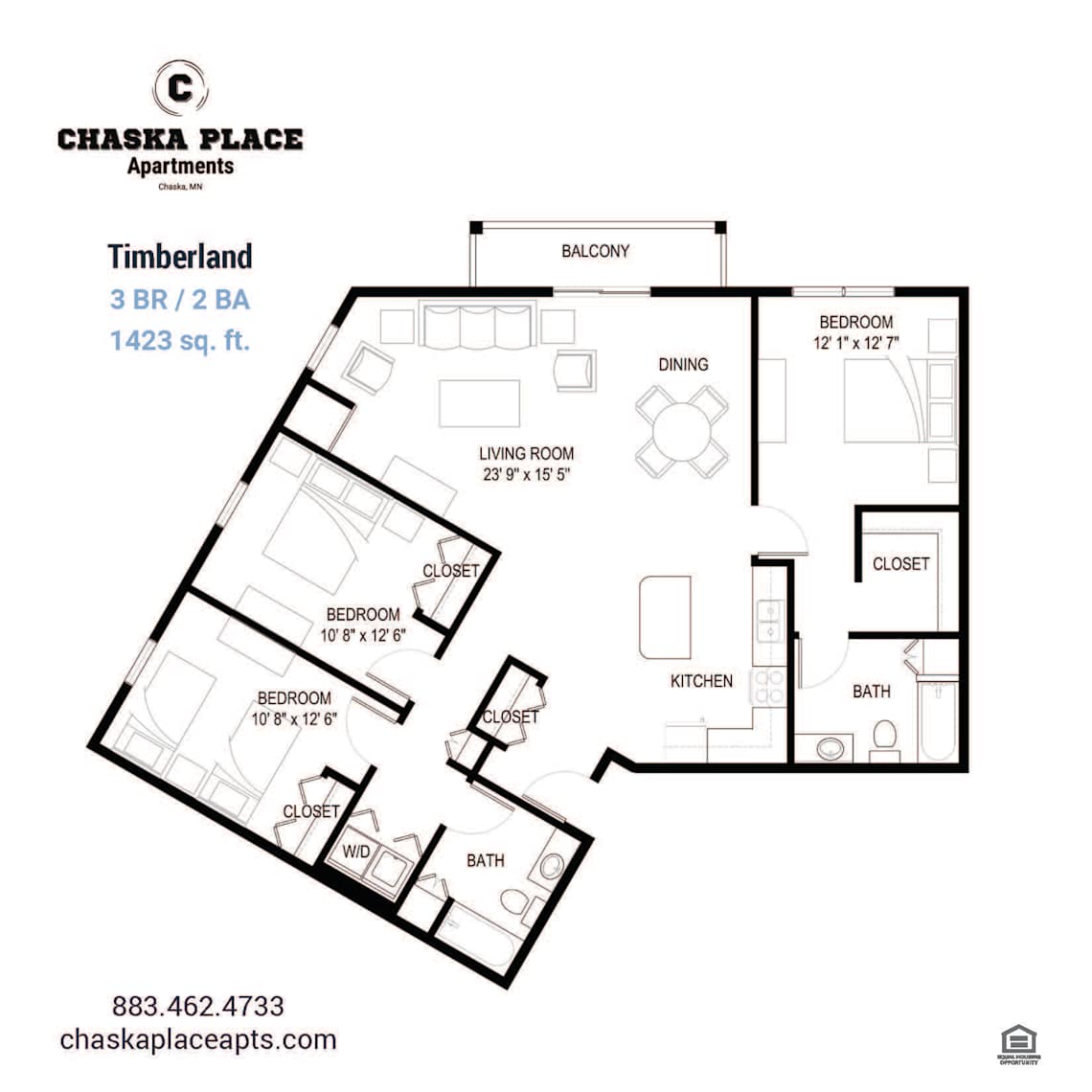 Timberland floor plan at Chaska Place