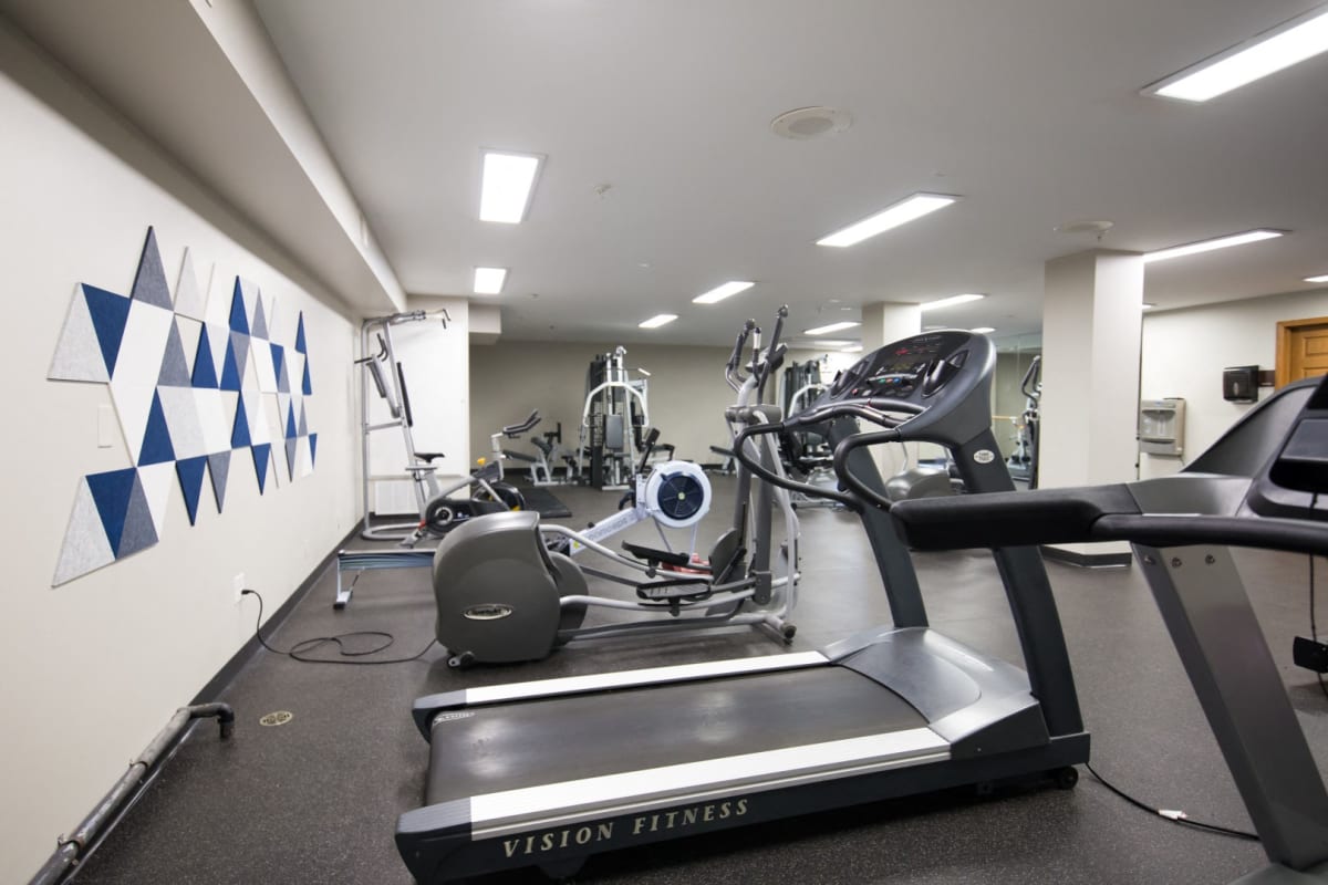 Fitness center with cardio and strength equipment