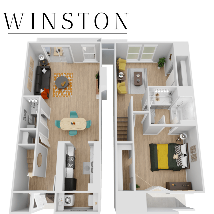A3 Townhome floor plan at Winston