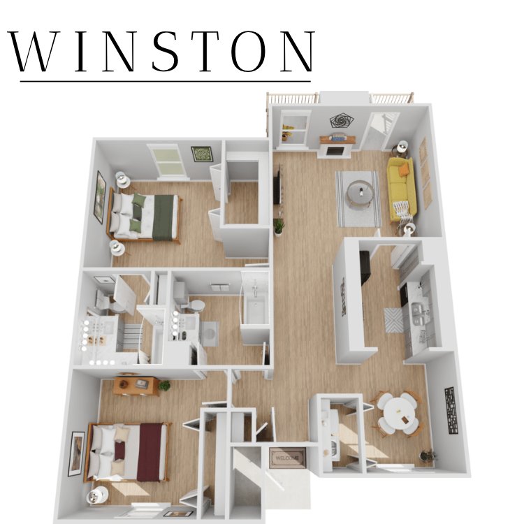 B1 floor plan at Winston