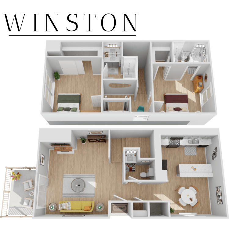 B2 floor plan at Winston