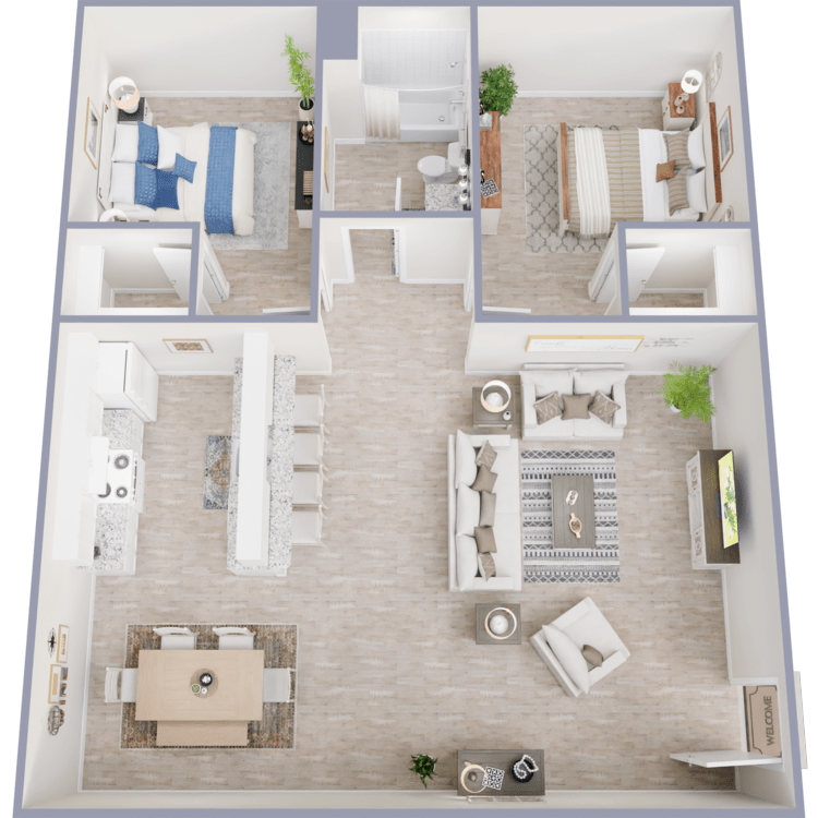 2X1 floor plan at Maravilla