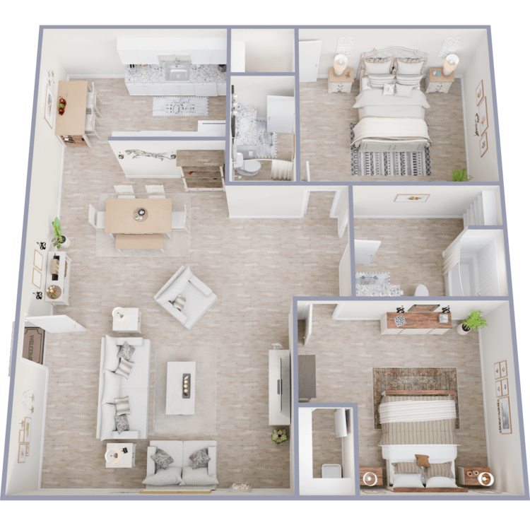2X2 A floor plan at Maravilla