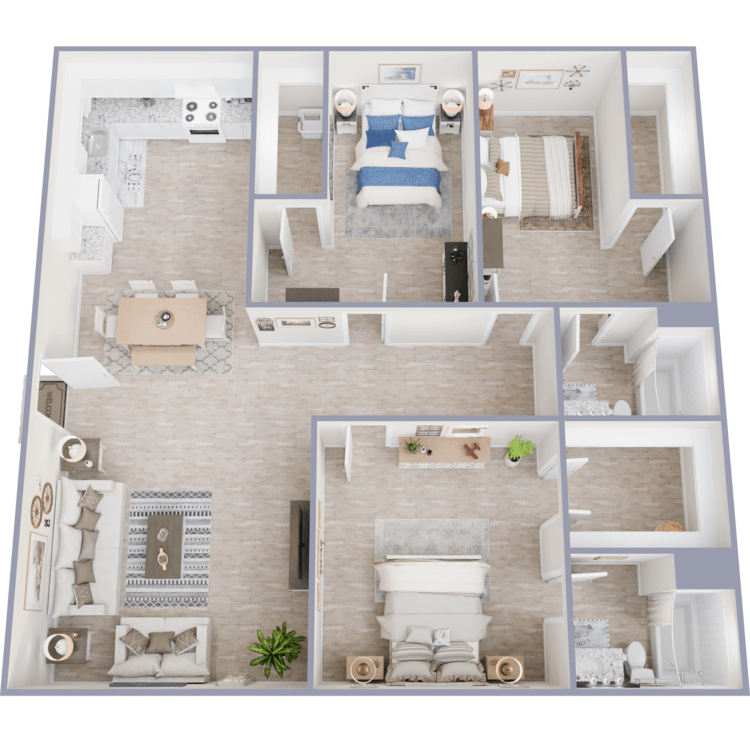 3X2 floor plan at Maravilla