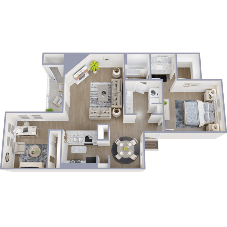 2B1BA floor plan at Morrison