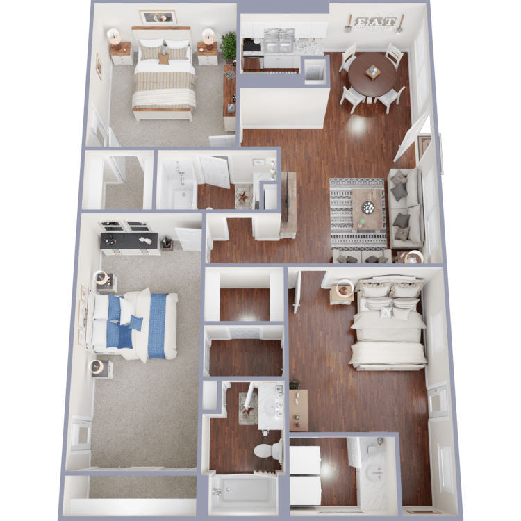 C1 floor plan at Pasadena