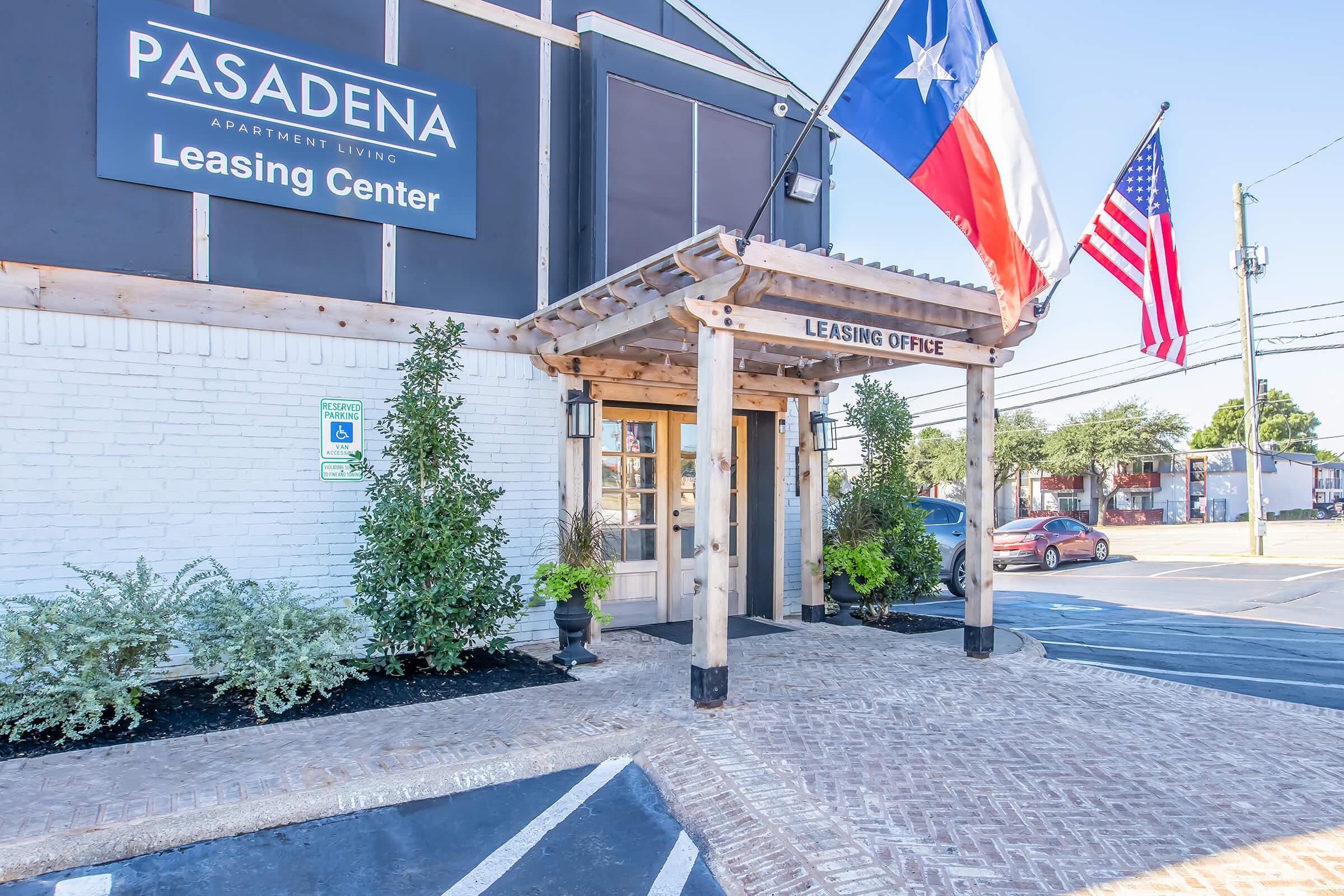 Pasadena leasing center entrance