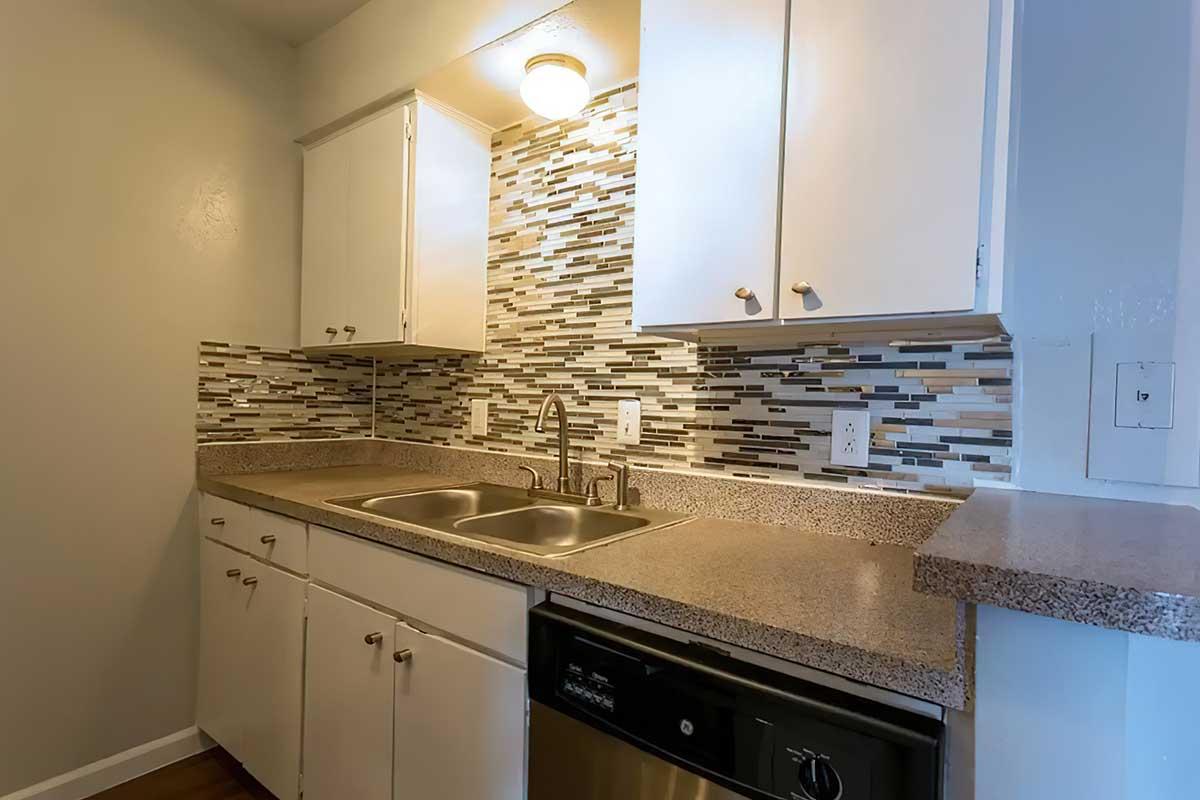 Pasadena kitchen cabinetry and tile backsplash