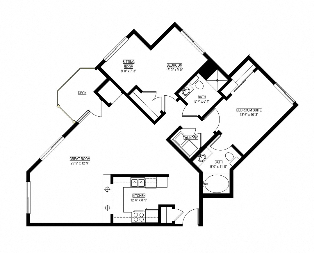 Marsh floor plan at Waterstone Place