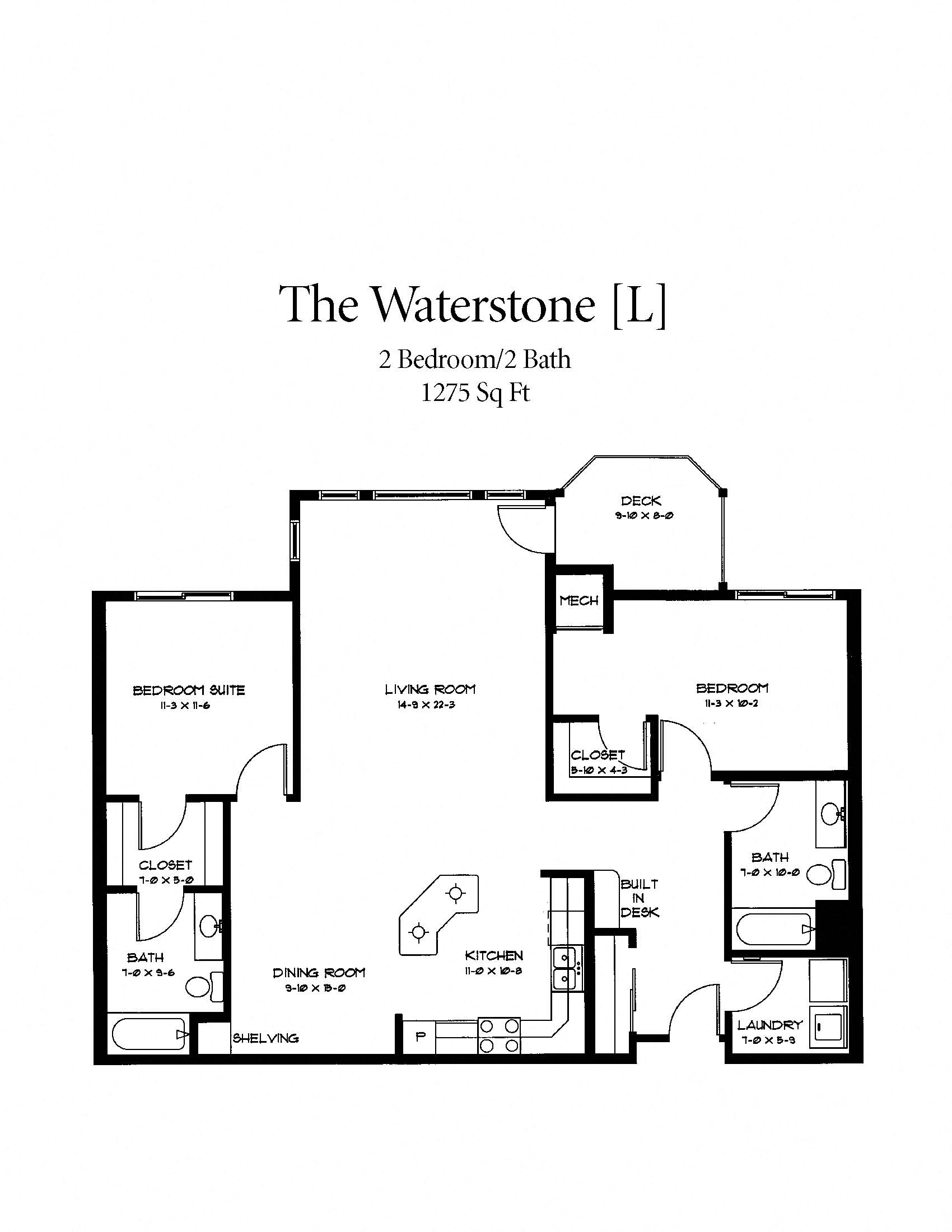 The Waterstone - HC floor plan at Waterstone Place
