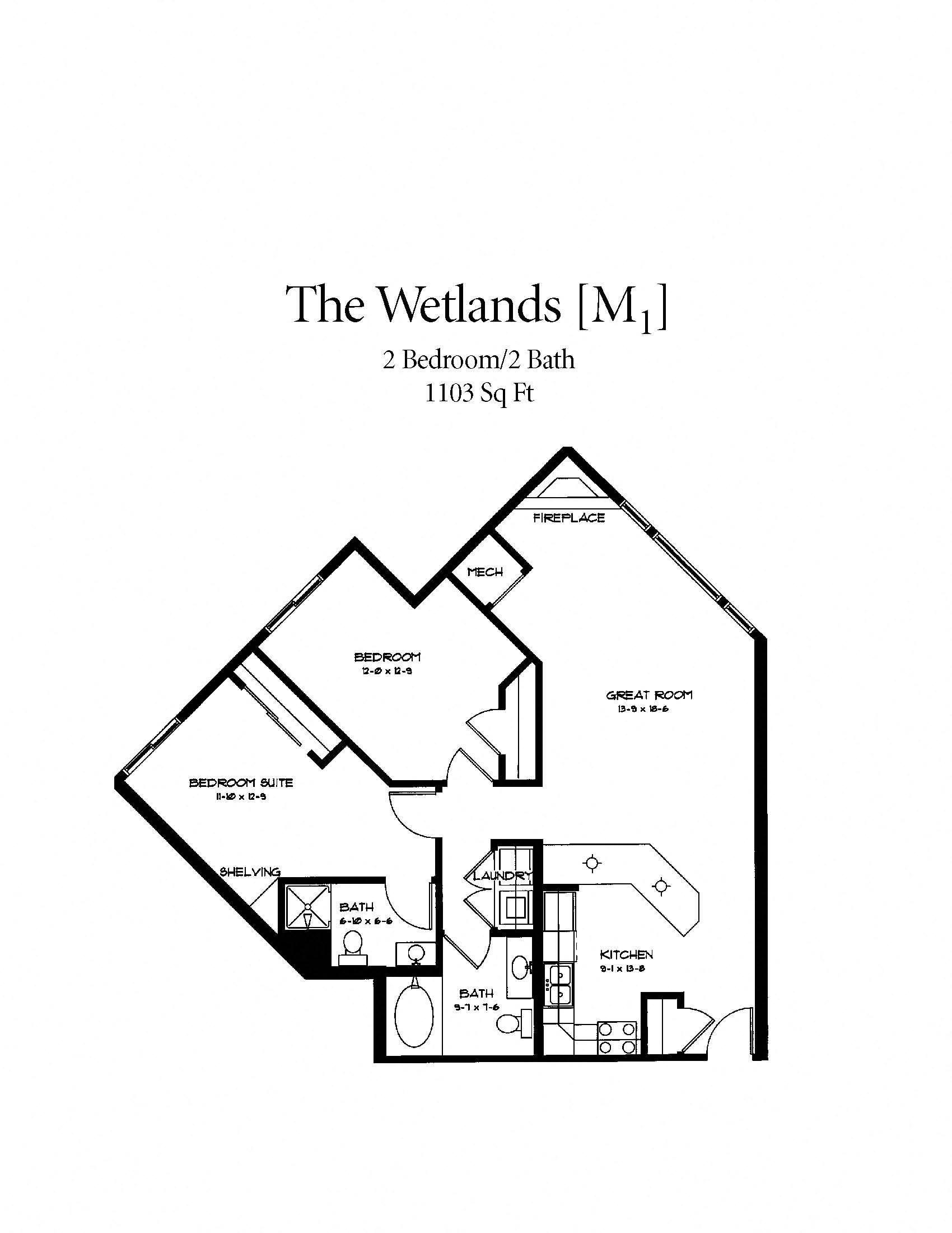 Wetlands M1 floor plan at Waterstone Place